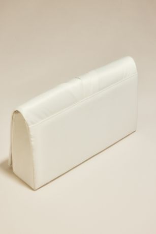 Satin and Crystal Foldover Clutch Image 2